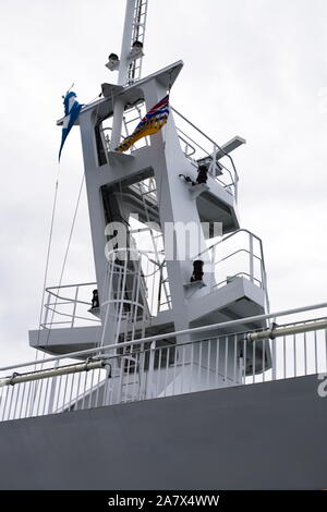 Torre di osservazione sui traghetti BC Ferries Foto Stock