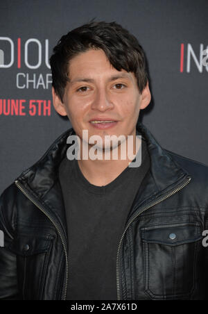 LOS ANGELES, CA - JUUNE 5, 2015: Carlos Pratts presso la premiere mondiale di insidiose Capitolo 3 a TCL Chinese Theatre, Hollywood. © 2015 Paul Smith / Featureflash Foto Stock