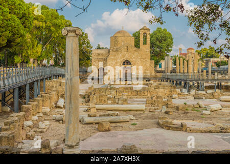 Una tipica vista in Paphos in Cipro Foto Stock