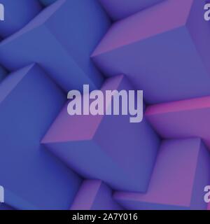 Abstract sfondo con gradiente blu cubi sovrapposti Illustrazione Vettoriale