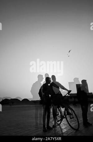 Moulay Assan Square, Essaouira, Marocco Foto Stock