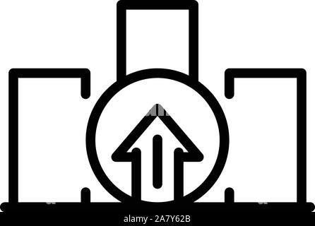 Caricamento di avvio di icona di stile di contorno Illustrazione Vettoriale