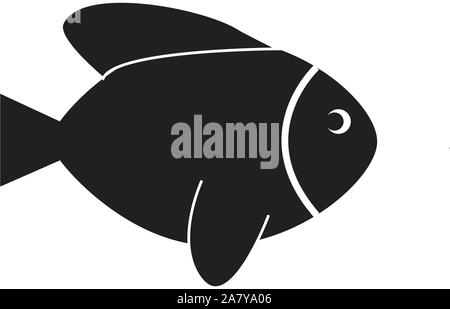 Icona di pesce su sfondo bianco. segno di pesce piatto stile. pesci segno per il vostro web site design, logo, app, UI. Illustrazione Vettoriale