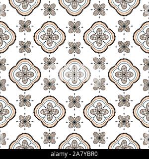 Vettore senza soluzione di continuità geometrica modello rosette sfondo. Illustrazione Vettoriale