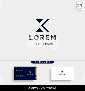 Lettera X XK K KX Monogram Logo Design icona minima Illustrazione Vettoriale
