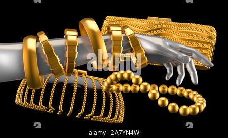 Accessori. 3d'Illustrazione 3D rendering Foto Stock