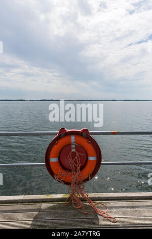 Rügen, Dranske, Wieker Bodden Foto Stock