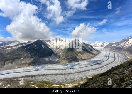 Ghiacciaio di Aletsch, Eggishorn, Svizzera Foto Stock