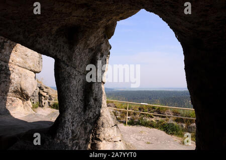 Regenstein Burgruine, Nordharz, Harz, Sachsen-Anhalt, Deutschland, Europa Foto Stock