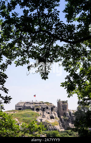 Regenstein Burgruine, Nordharz, Harz, Sachsen-Anhalt, Deutschland, Europa Foto Stock