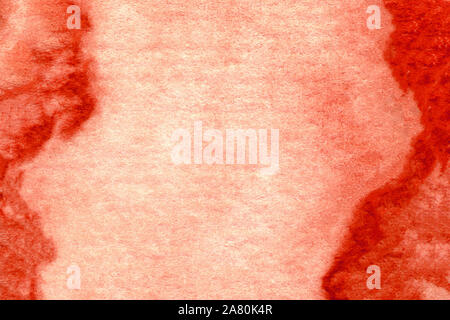 Abstract background acquerello disegnati a mano su carta. Red artistico illustrazione astratta. Fumo volumetrico rosso elementi. Foto Stock