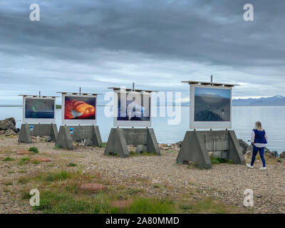 La fotografia mostra, Hofn in Hornafjordur, Islanda. Tutte le immagini da professional fotografo islandese, Ragnar Th Sigurdsson. Foto Stock