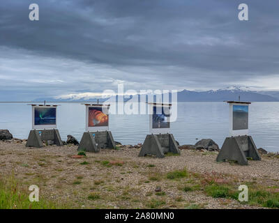 La fotografia mostra, Hofn in Hornafjordur, Islanda. Tutte le immagini da professional fotografo islandese, Ragnar Th Sigurdsson. Foto Stock