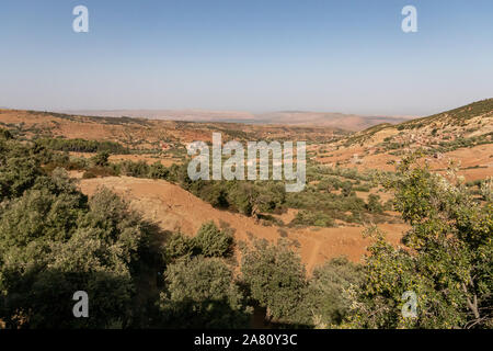 Paesaggio di montagna in Tizi ait Barka, Marocco. Foto Stock