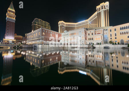 Vista su Macao, un hotel di lusso e resort con casinò Foto Stock