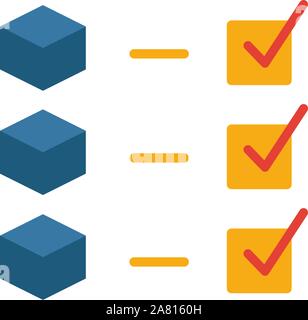 Icona di conferma. Semplice elemento da blockchain raccolta di icone. Creative icona Conferma ui, ux, applicazioni software e infographics Illustrazione Vettoriale
