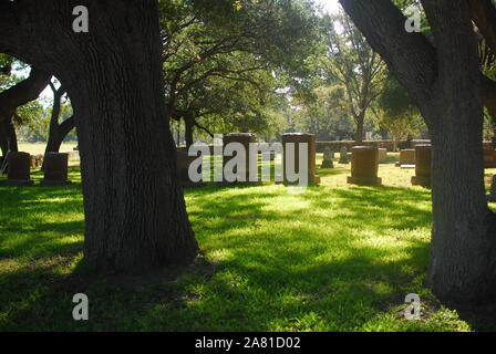 Il luogo di sepoltura di Lyndon B Johnson e Claudia Alta 'Lady Bird Johnson". Foto Stock