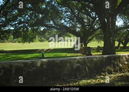 Il luogo di sepoltura di Lyndon B Johnson e Claudia Alta 'Lady Bird Johnson". Foto Stock