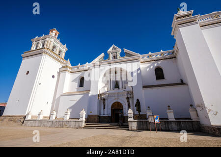 Magnifica Basilica di Nostra Signora di Copacabana, Bolivia Foto Stock