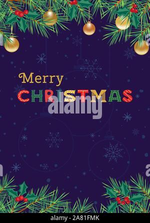 Modello Design Poster Natale celebrazione Illustrazione Vettoriale