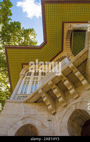 La parte esterna del chiosco di Baghdad nel palazzo Topkapi, Istanbul. Foto Stock