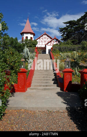 El Pedral lodge, vicino a Puerto Madryn , Chubut Provincia, Patagonia, Argentina. Santuario del pinguino globale della società. Esterno Foto Stock