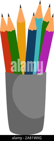 Le penne colorate, illustrazione vettore su sfondo bianco. Illustrazione Vettoriale