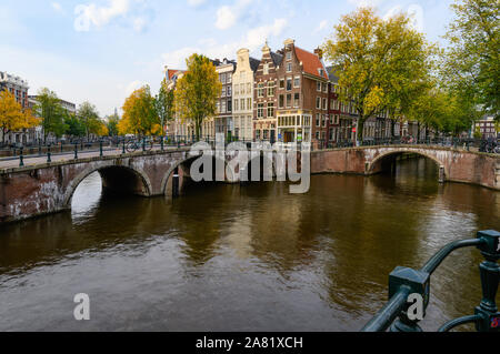 Amsterdam e canali Foto Stock