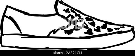 Calzatura uomo disegno, illustrazione, vettore su sfondo bianco. Illustrazione Vettoriale
