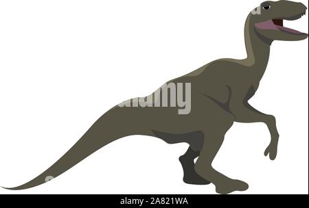 Velociraptor, illustrazione vettore su sfondo bianco. Illustrazione Vettoriale