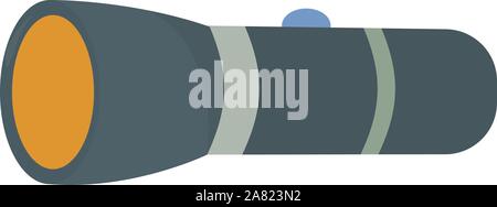 Torcia blu, illustrazione vettore su sfondo bianco. Illustrazione Vettoriale