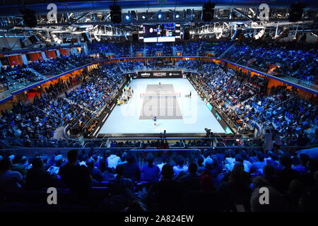 Milano, Italia, 05 Nov 2019, Allianz cloud milano durante il Next Gen di ATP Finals - Torneo round - Francesca Tiafoe vs J. peccatore - Tennis intenzionali - Credito: LPS/Alessio Tarpini/Alamy Live News Foto Stock