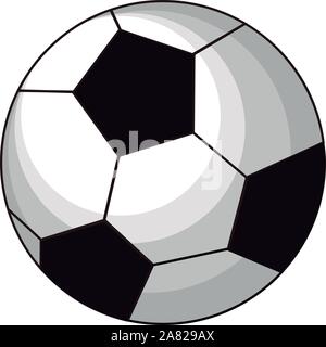 Sfera di calcio, illustrazione vettore su sfondo bianco. Illustrazione Vettoriale