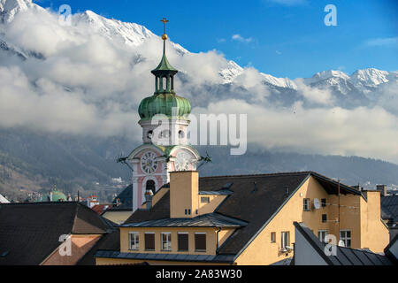 Spitalskirche o Spital chiesa nella città vecchia di Innsbruck, Austria Foto Stock