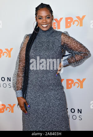 Los Angeles, Stati Uniti. 05 Nov, 2019. Novi Brown arriva per la prima assoluta di "miele Boy' al ArcLight Hollywood Glossari Affini cupola in Los Angeles, California martedì, 5 novembre 2019. Foto di Chris Chew/UPI Credito: UPI/Alamy Live News Foto Stock