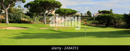 Il campo da golf Oceano, Vale do Lobo Golf Club, Parque do Golfe Vale do Lobo, Algarve, Portogallo, Europa Foto Stock
