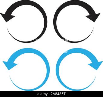 Annulla Icona a forma di freccia su sfondo bianco. ripristina icona a forma di freccia su sfondo bianco. direzione simbolo freccia. Illustrazione Vettoriale