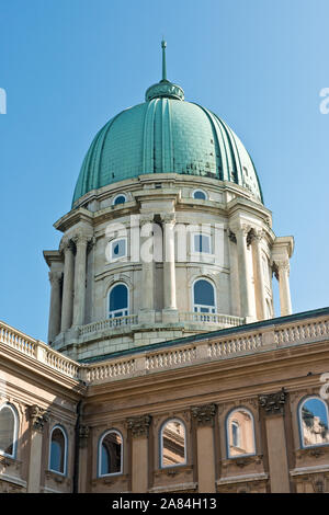 Cupola del Palazzo Reale. Il quartiere del castello di Budapest, Foto Stock