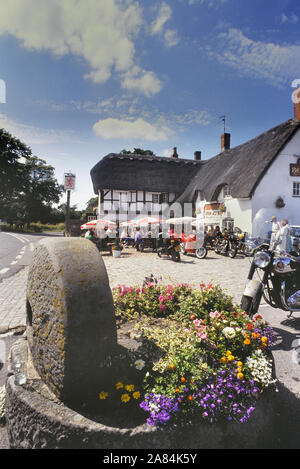 Pub Red Lion, Avebury, Marlborough, Wiltshire, Inghilterra, Regno Unito. Circa novanta Foto Stock