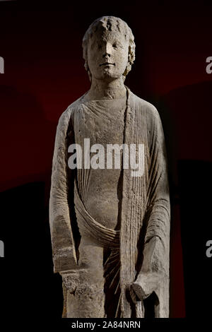 Re del Vecchio Testamento, 1140-1145, statue colonne dalla Cattedrale di Chartres museo di Cluny - Museo Nazionale del Medioevo, parigi, francia, francese. Foto Stock