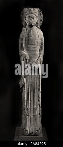 Re del Vecchio Testamento, 1140-1145, statue colonne dalla Cattedrale di Chartres museo di Cluny - Museo Nazionale del Medioevo, parigi, francia, francese. Foto Stock