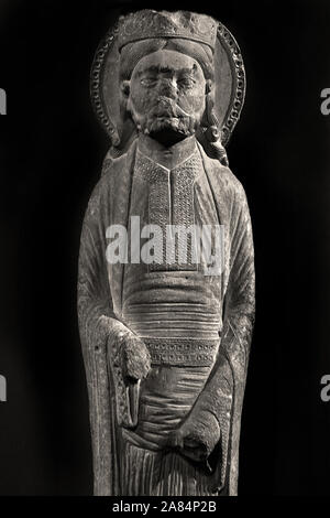 Re del Vecchio Testamento, 1140-1145, statue colonne dalla Cattedrale di Chartres museo di Cluny - Museo Nazionale del Medioevo, parigi, francia, francese. Foto Stock