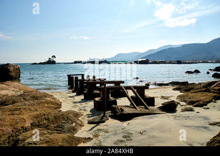 Spiaggia a Parco Nazionale di Penang, Malaysia Foto Stock