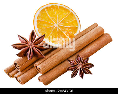 La cannella, arance e anice Foto Stock