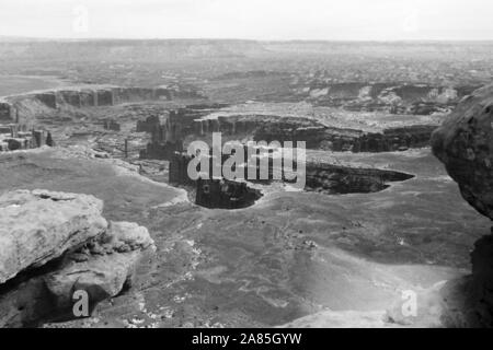 Übersicht über den Green River in Utah, il Parco Nazionale di Canyonlands, 1960er. Green River si affacciano in Utah, il Parco Nazionale di Canyonlands, 1960s. Foto Stock