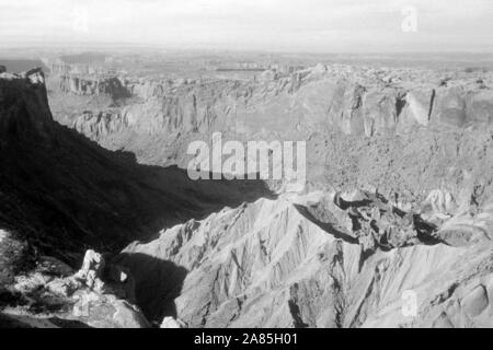 Landschaft in Utah, il Parco Nazionale di Canyonlands, 1960er. Paesaggio in Utah, il Parco Nazionale di Canyonlands, 1960s. Foto Stock