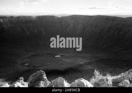 Barringer-Krater in Arizona, 1960er. Barringer crater in Arizona, 1960s. Foto Stock