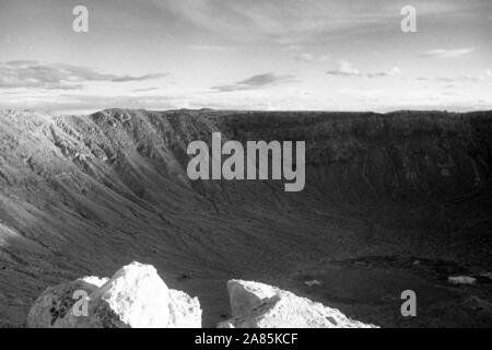 Barringer-Krater in Arizona, 1960er. Barringer crater in Arizona, 1960s. Foto Stock