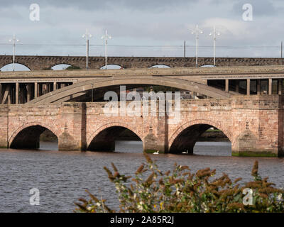 Tre ponti a Berwick On Tweed, Northumberland, Regno Unito. Foto Stock