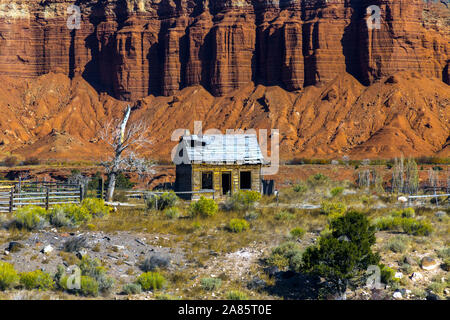 Old Homestead vicino a Capital Reef National Park nello Utah. Foto Stock